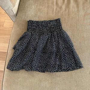 Retro & Icone Black & White Hearts Skirt - Size Medium
